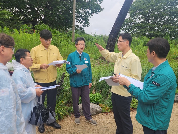 폭우 속 산사태 위험 고조…경북도·산림청, 봉화 현장 긴급 점검