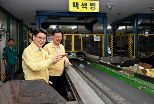 김원기 의정부시장 10일 자일동 환경자원센터 내 자원회수시설 현대화사업 대상지 방문