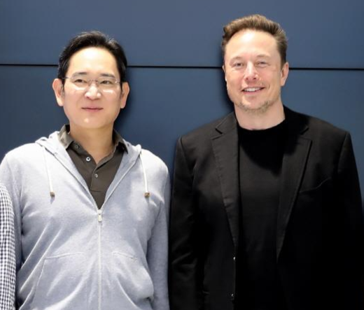 일론 머스크 테슬라 CEO 만난 이재용 회장