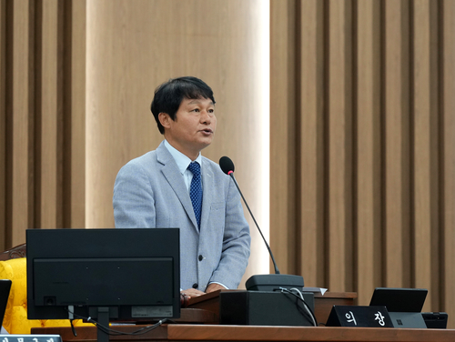 정병용 하남시의회 의장 14일 제350회 임시회 개회사 발표