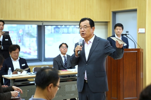 이현재 하남시 10일 '황산사거리 교통체계 개선 주민설명회' 주재