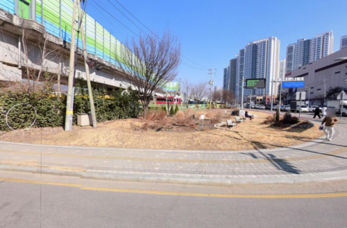 구리시 갈매역 사거리 쌈지공원 조성 전