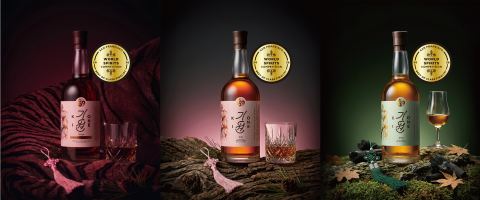 샌프란시스코 국제 주류 경연대회(SFWSC 2026)의 최종 결선(Best of Class Finalist)에 오른 '기원(Ki One)' 위스키 3종. 사진=기원 위스키 증류소