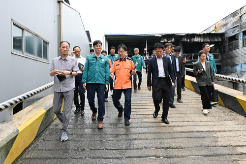 안산시 23일 성곡동 화재 피해기업 현장 간담회 개최