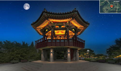고양특례시 일산호수공원 달맞이섬 조명개선 사업 완료 시 예상 모습