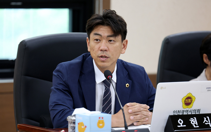오현식 인천시의원이 문화복지위원회 회의에서 장애학생 현장체험학습 안전망 강화에 대해 발언하고 있다. 제공=인천시의회