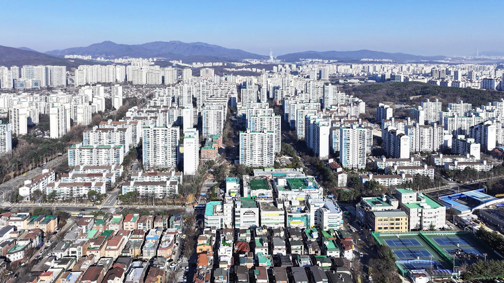 성남시 분당 노후계획도시 전경. 성남시가 분당 선도지구인 양지마을 사업시행자를 지정·고시하며 4개 선도지구 모두 사업시행 절차를 마쳤다. 제공=