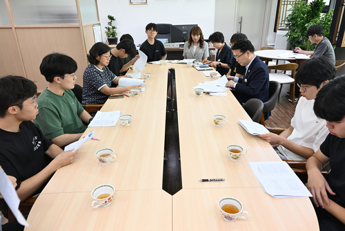 김원기 의정부시장 27일 의정부고교 학생들과 '로컬메이커 프로젝트' 청소년 정책 제안 간담회 운영