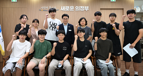 김원기 의정부시장 27일 의정부고교 학생들과 '로컬메이커 프로젝트' 청소년 정책 제안 간담회 운영