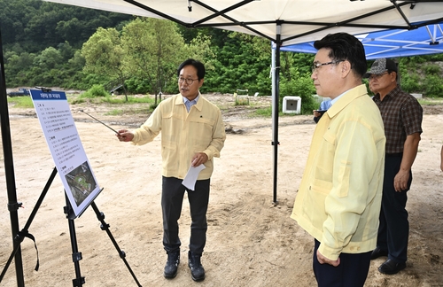 김원기 의정부시장 28일 민락동 부용터널 상부 파크골프장 조성사업 추진 상황 점검