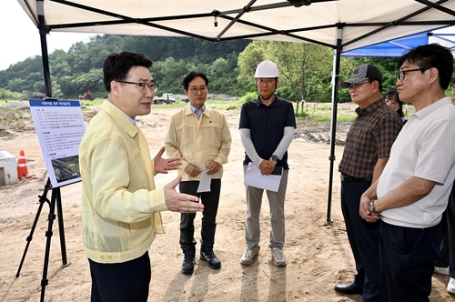 김원기 의정부시장 28일 민락동 부용터널 상부 파크골프장 조성사업 추진 상황 점검