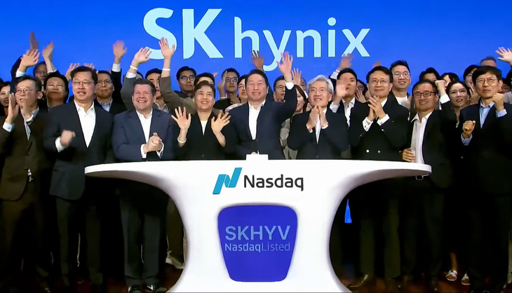SK하이닉스 ADR 상장식 참석한 최태원 SK 회장