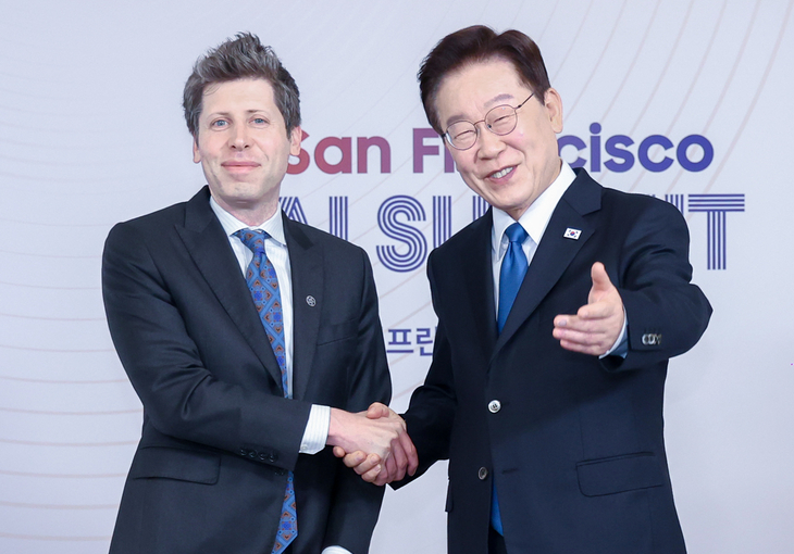 이재명 대통령과 샘 올트먼 오픈AI CEO