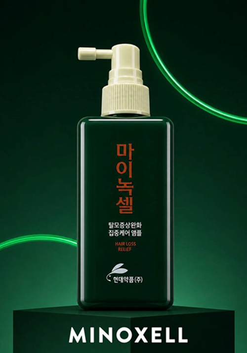 현대약품이 두피 탈모 케어 브랜드 마이녹셀의 '스칼프 인텐시브 탈모앰플 200ml'를 출시했다. 제공=현대약품