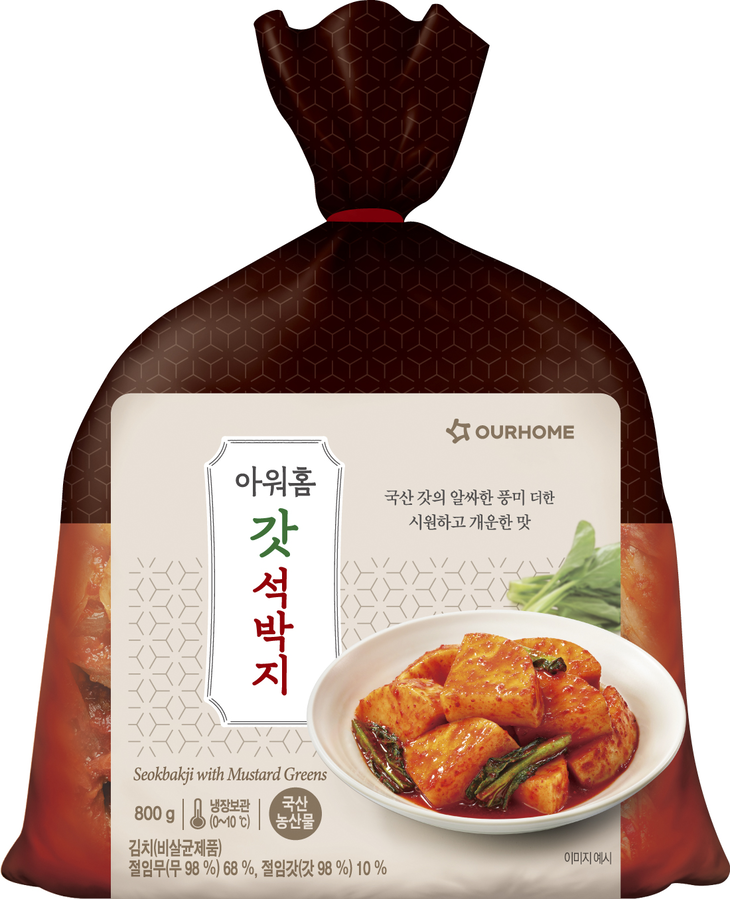 아워홈 갓석박지 800g 제품.