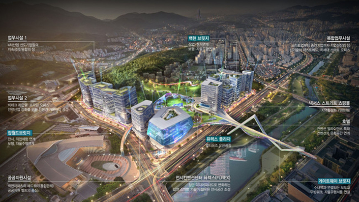 백현마이스 도시개발사업 구상도. 성남시는 1기 신도시 재건축과 백현마이스 도시개발사업 등에 대비해 도시교통정비 기본계획 변경과 중기계획 수립