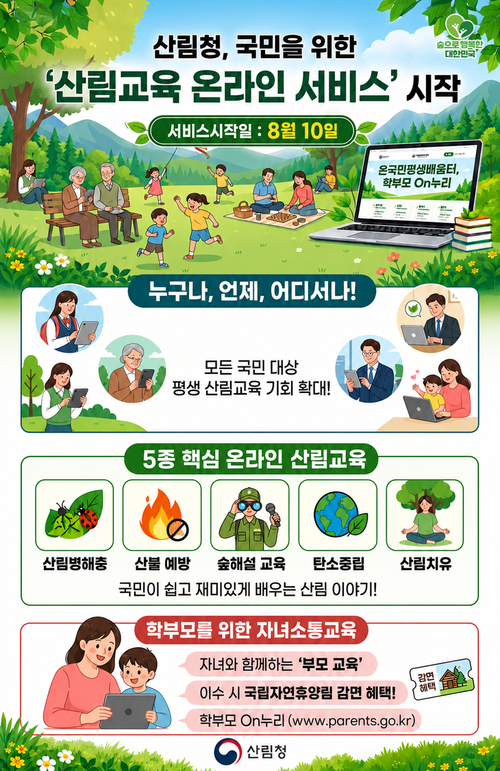 '산림교육 온라인 서비스' 포스터. 제공=산림청