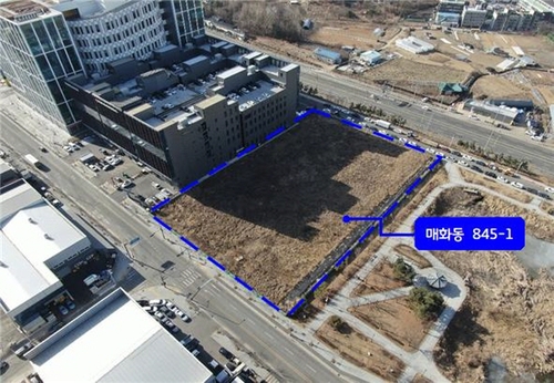 시흥시 매각 추진하는 매화일반산업단지 내 산업시설용지 1필지(매화동 845-1) 전경