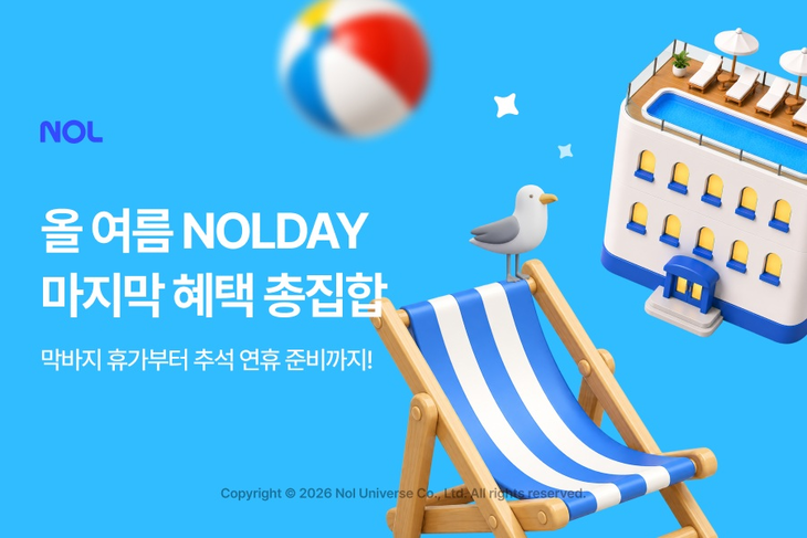 놀유니버스가 운영하는 NOL이 오는 17일까지 여행·여가 할인 캠페인 'NOLDAY'의 마지막 혜택을 선보인다. 사진=놀유니버스