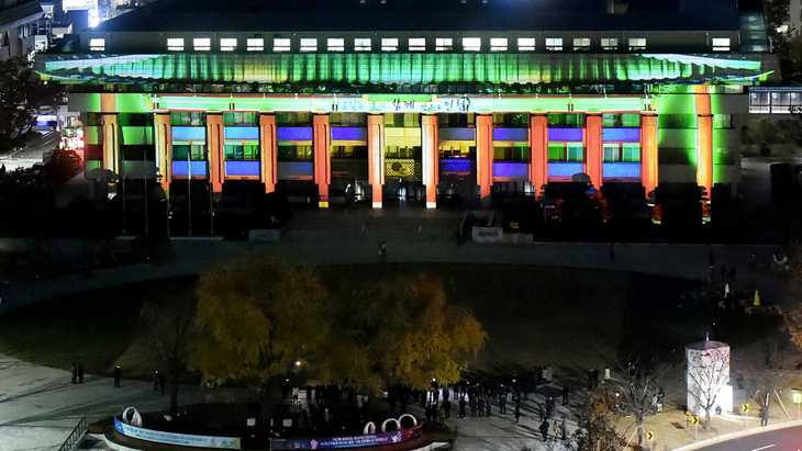 인천시청 야경. 제공=인천시