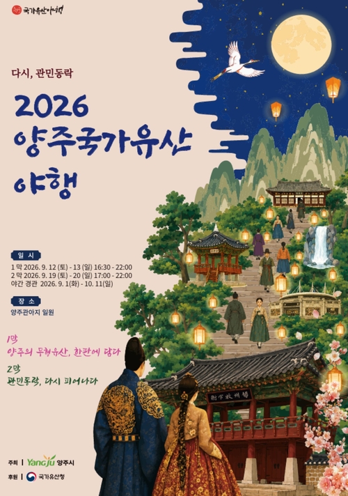 양주시 9월 '양주국가유산 야행' 개최 배너