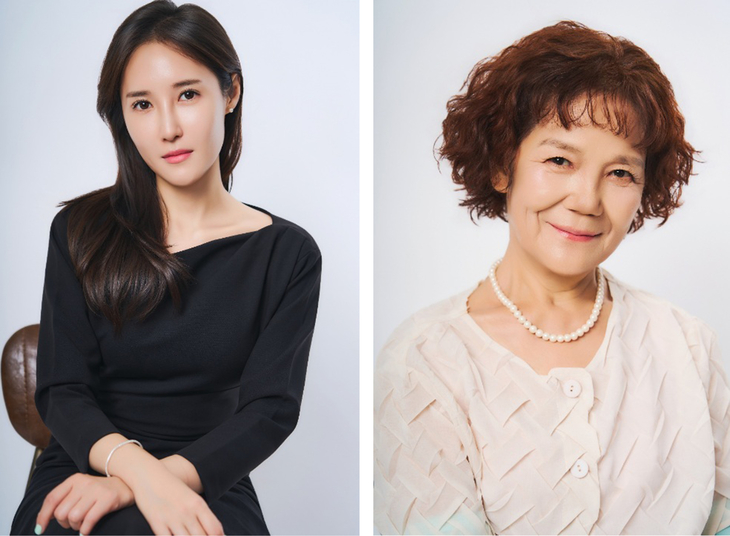 픽메이커스 룩북 촬영에 참여한 모델 정다원(왼쪽)과 임선화. 제공=픽메이커스