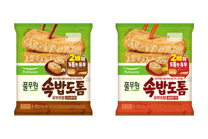 풀무원 '속밥도톰 유부초밥' 2종. 사진=풀무원