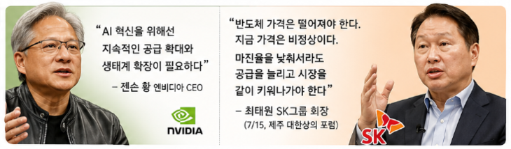 젠슨 황 엔비디아 CEO(왼쪽)와 최태원 SK그룹 회장