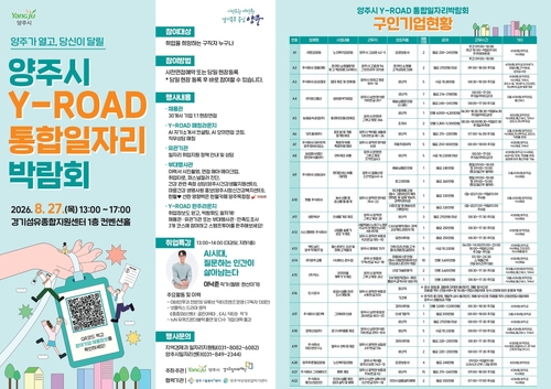 양주시 'Y-ROAD 통합일자리박람회'  개최 배너