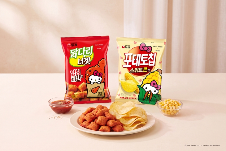 농심, 올리브영·산리오와 손잡고 '농심 K-스낵' 홍보
