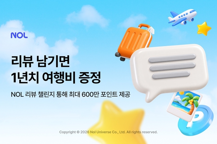 NOL, 여행 후기 남기면 최대 600만 포인트 증정