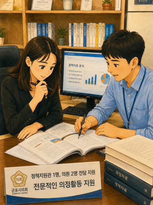 군포시의회 정책지원관 운영체계 개편 안내 AI 생성 이미지