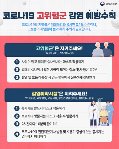 코로나19 감염병 예방수칙 안내 배너