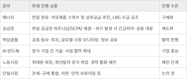 최태원의 '한일 경제공동체' 구상 주요 내용