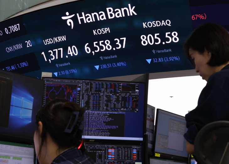 코스피·코스닥·환율 동반 하락