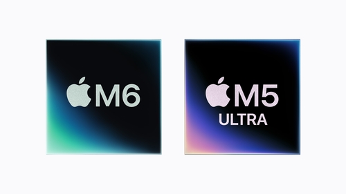 애플이 지난달 공개한 차세대 자체 설계 칩 'M6'와 고성능 칩 'M5 Ultra'. 사진=애플
