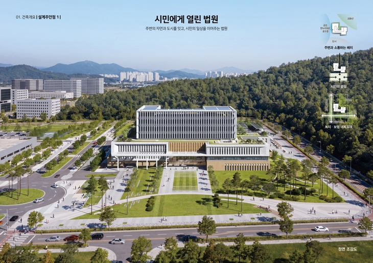 세종지방법원 밑그림 나왔다…'그늘숲 법원' 2031년 개원 목표