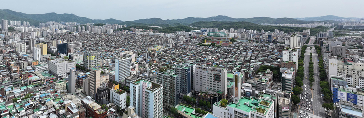 성남시 원도심 전경. 제공=성남시