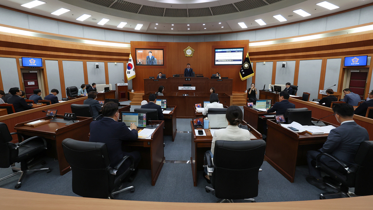 31일 열린 제306회 오산시의회 임시회 제1차 본회의 현장. 제공=오산시의회