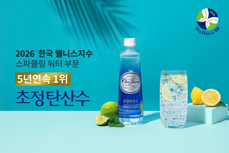 일화 초정탄산수, 한국웰니스지수 스파클링워터 부문 5년 연속 1위 선정