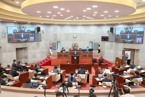 임병택 시흥시장 4일 제338회 시흥시의회 제1차 정례회에서 시흥시 재정 상황 보고