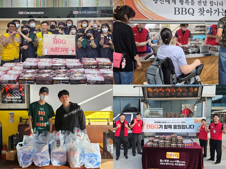 BBQ가 올해 1만7000마리의 치킨을 이웃들과 나눴다. BBQ '치킨대학'은 지난 3월 지속적인 지역사회 나눔 활동의 공로를 인정받아 대한적십자사 경기도