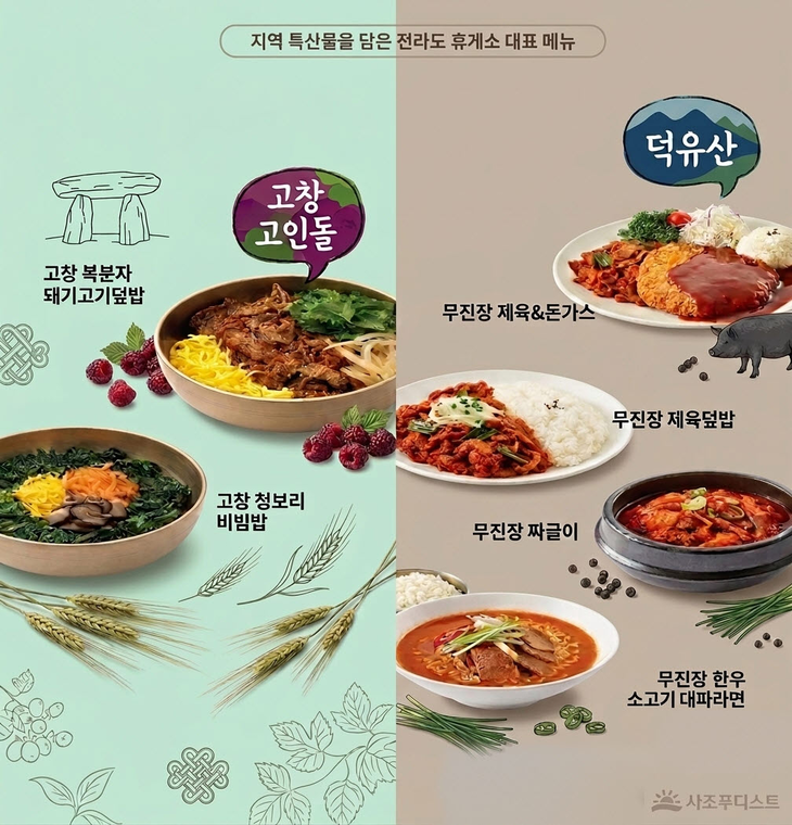사조푸디스트가 선보인 고속도로 휴게소 신메뉴. 사진=사조푸디스트