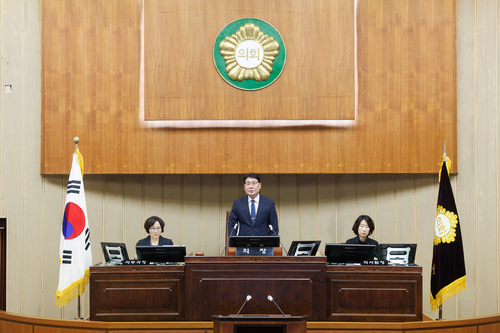 서창수 의왕시의회 의장 제322회 임시회 선포