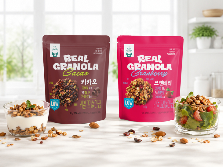 삼립 피그인더가든, 저당 '리얼 그래놀라 칩' 2종 선봬