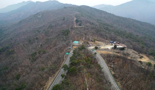 양주-포천 경계 천보산 회암고개 전경