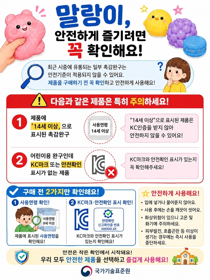 말랑이 등 촉감 완구 안전성조사