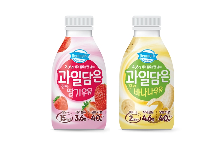 동원F&B, 과일 퓨레·식이섬유 담은 가공유 2종 출시