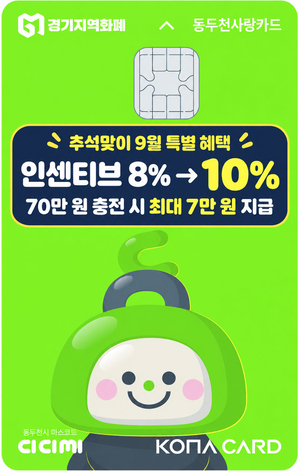 동두천시 동두천사랑카드 인센티브 확대