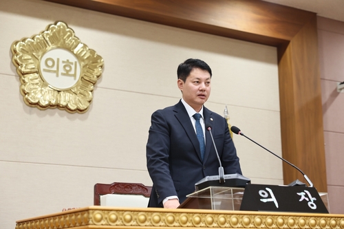 한상민 양주시의회 의장 제392회 정례회 제3차 본회의 주재
